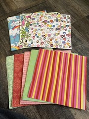 Lot Of 58 vintage scrapbook 12×12 paper, fabric, velvet sheets. Various Brands!