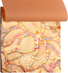KINNO Variegated Gold Leaf Sheets for Gilding Projects 25 Sheets