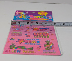 Lisa Frank Silly Senders Envelope Stickers Outer Space Alien UFO Vintage SEALED