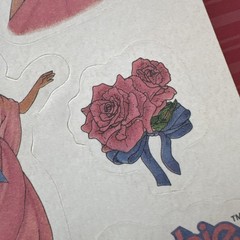 Vintage 80s CTP 1983 Scratch & Sniff Matte Rose Barbie Sticker Sheet Roses Scent