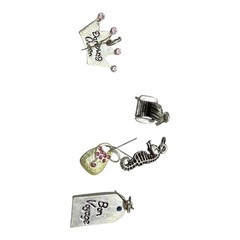 Making Memories Embellishment Lot Brad Bars Fasteners Charms Rhinestones