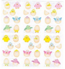 Mrs. Grossman’s Chubby Chicks Peeper Easter Egg Scrapbook Stickers! 3 Strips