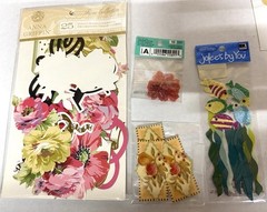 Huge Lot Scrapbook Cardmaking Stickers, Die Cuts, Charms, Anna Griffin & more