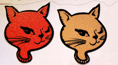 WINKING CATS 15 VENDING STICKERS *CHOOSE ONE* GLITTER VINYL ICONIC RETRO
