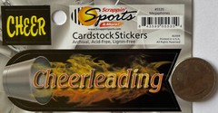 MEGAPHONES Cardstock Sticker (23pc)Scrappin’ Sports•Cheerleading •Team•Star•Yeah