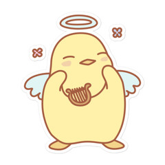 Kawaii Aesthetic Angel Wings Chick Vinyl Sticker for Laptop Phone case Notebook
