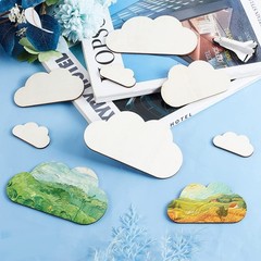 OLYCRAFT 36pcs 3 Sizes Unfinished Wood Slices Wood Color Cloud Shape Wooden P…