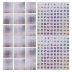 20 Sheets Small Stickers for Labeling Pre Numbered Circle Decals