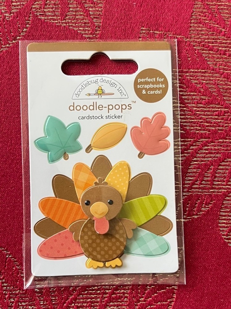 YOU CHOOSE – FALL / THANKSGIVING Doodle-Pops 3D Sticker – SOOO CUTE RETIRED