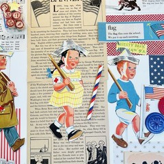 VTG Americana Ephemera July 4th Patriotic 30+ Pcs Junk Journaling Scrapbooking