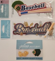 Lot Of 10 JOLEES’S Boutique K&Co Sticko Scrapbooking Stickers BASEBALL HOCKEY