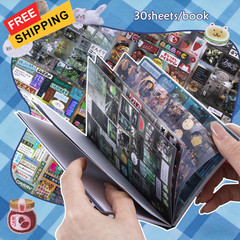 Japanese Retro Sticker Book for Adults – 990 PCS Heisei Aesthetic Kawaii Blue
