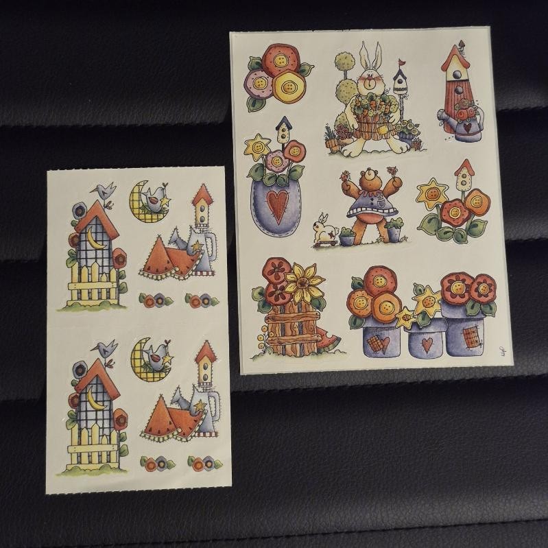 Vintage y2k Cottagecore Sticker Sheet mod Bundle Lot Bunny Garden Flower Birds