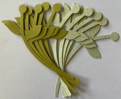 GREEN SPRING STEM MIX 3 Die-cut Embellishment(10pc)Jolee’s •Garden•Christmas•