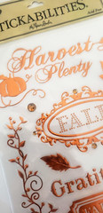 The Paper Studio Stickabilities FALL EMBOSSED FOIL Stickers – 14 pcs