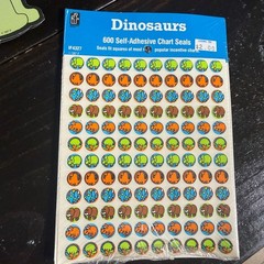 Dinosaur Lot Vintage 1987 Instructional Fair Stickers Reward Behavior Charts