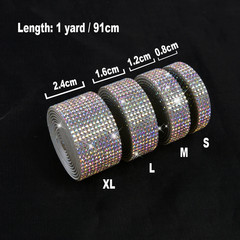 Self Adhesive Crystal Rhinestone Sticker Diamond Ribbon DIY Sticker Rhinestones