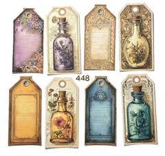 Handmade Junk Journal Tags Ephemera Scrapbook Embellishments