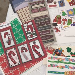Holiday Christmas Scrapbooking Stickers Card Kit Lot