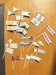 Scrapbook Embellishments Basic Grey On 24 pc Flags Paper Cottage Cards Altered