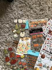 Lot of 30+ Fall Theme Embellishments – Paper Craft, Scrapbooking, Journaling