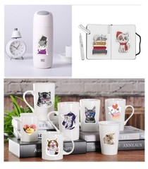 100 pcs Cute Cat Stickers, Hydro flask laptop no residue, 086