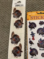 Lot Of Fall Thanksgiving Turkey Leaves Pumpkins Corn Scarecrow ￼Stickers
