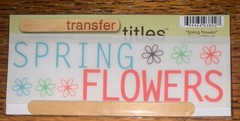 My Mind’s Eye RUB ON TRANSFER TITLES “ Spring Flowers “ SCRAPBOOK CRAFT Card