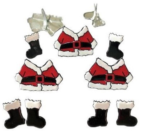 Santa Suite – Christmas, Decorative Scrapbook Brads – Eyelet Outlet #181