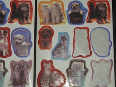 Vintage Hallmark Stickers Puppies Kittens Dogs Cats READ