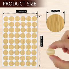 648 Pieces Screw Hole Covers Stickers, 12 Basic Color Colors Wood Stickers, Adhe