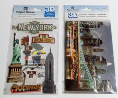 Scrapbooking Sticker Lot of 2 Packages New York City NYC Skyline Dimensional