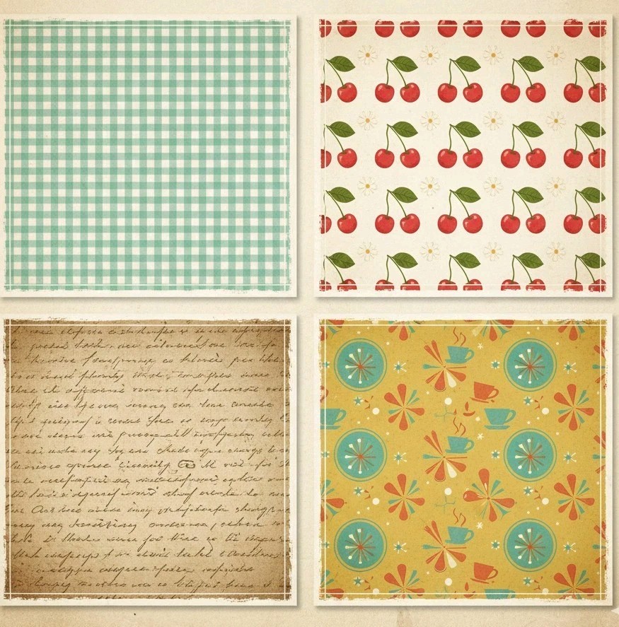 Retro Kitchen Junk Journal Kit Scrapbook Kit