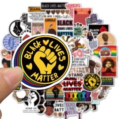 100 pcs BLM Stickers, Human Rights, Hydro flask laptop no residue, 099