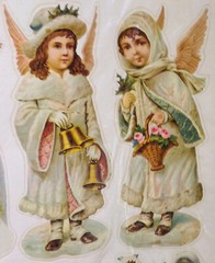 Vintage BSB Germany Decor Large 7 1/2″ – 2 1/2″ Christmas Angel Stickers – NEW