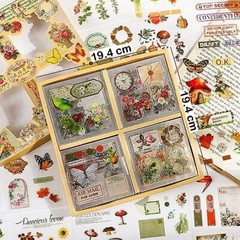 516PCS Vintage Scrapbooking Stickers Kit Estética Junk Journal Decorativo. neuvo