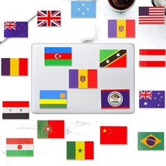 384 Pcs World Flags Stickers World Map Passport Stickers for Planner Journal