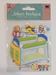 RARE Jolee’s Baby Play Pen & Toys Scrapbooking Stickers