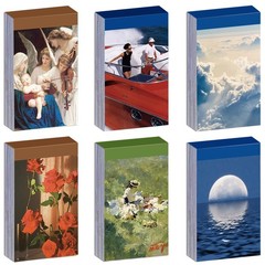 6 Sets 300 Pcs Washi Stickers Set Vintage Aesthetic Sticker Color