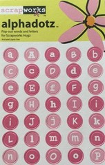 PINK ALPHABET CIRCLES(70pc)ScrapWorks Alphadotz•Letters•Upper/Lower Case•Numbers
