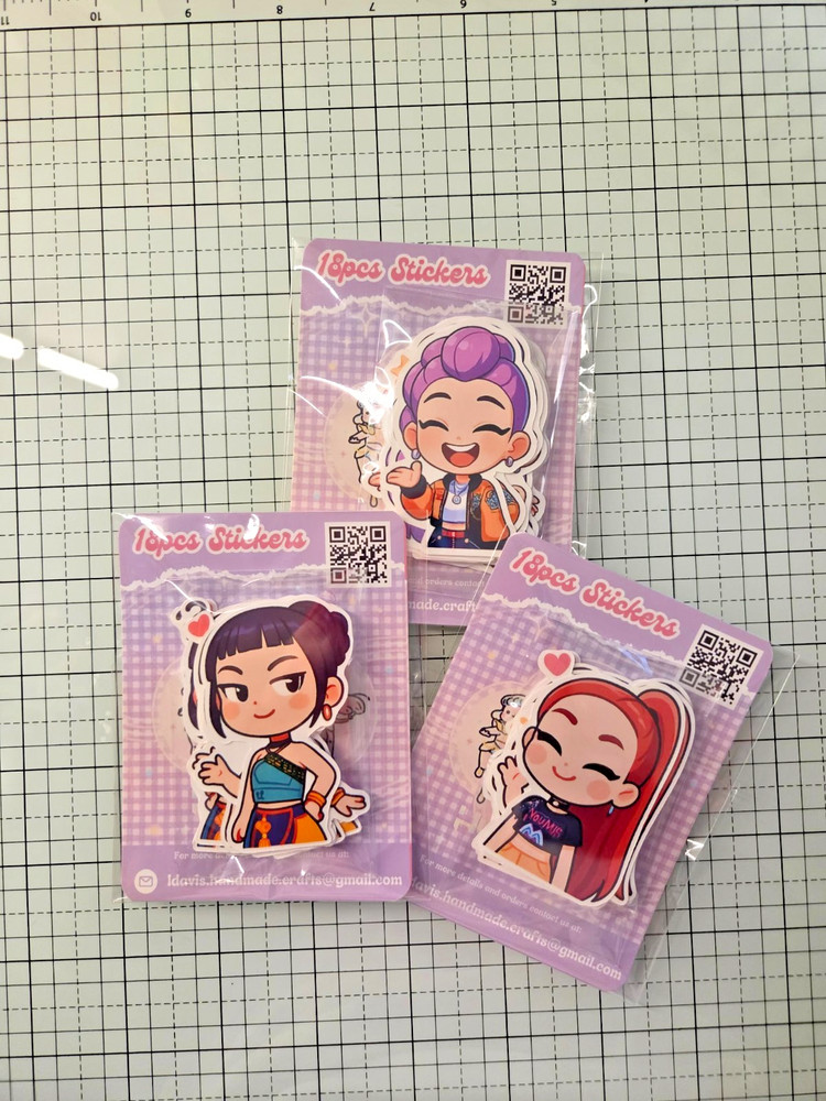 18pcs Chibi Stickers- Paper- Scrapbook, Journal, DIY Crafts & Cards