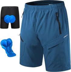 Men’s Mountain Bike Shorts 3D Padded Baggy Bicycle Riding Lightweight