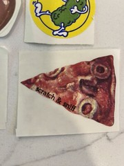 Vtg 14 Scratch & Sniff Retro 80s Stickers Pizza Grape Watermelon Pickles Popcorn