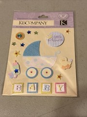 Little Prince Baby Boy Scrapbooking Stickers by K&Company RARE