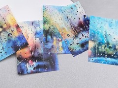 Rain drops PET Stickers Pack ｜glass rain drops themed PET Stickers TZB-M