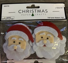 New Lot of 7 Christmas Paper Crafts Felt Stickers Puffy Stickers 3D Stickers