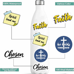 300PCS Inspirational Christian Stickers, Vinyl Waterproof Jesus Bible Verse Stic