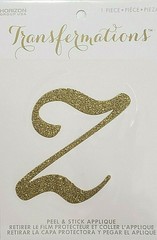 Transfermations 3″ GOLD SHIMMER Peel & Stick Monogram Applique – 1 pc