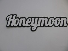 HONEYMOON Die Cut Paper Piece 1 Piece HANDMADE