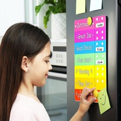 1 PCS Colorful Reward Incentive Behavior Chart Blank Movable Name Pieces 12×8″